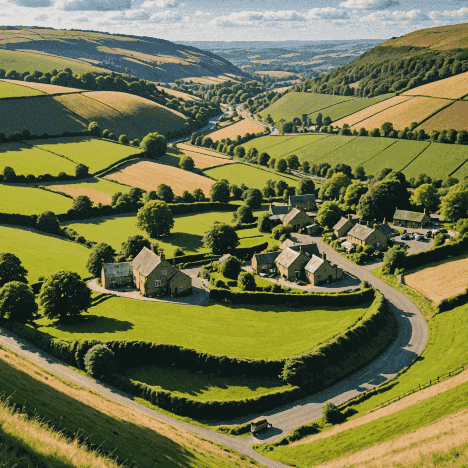 Rolling hills of the Midlands Meander with craft shops and breweries in Nottingham Road